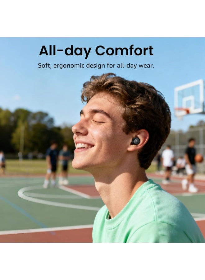 TOZO A1 Wireless Bluetooth Earphones, Lightweight Bluetooth 5.3 Earphones, IPX5 Wireless Bluetooth Headset with High Fidelity Sound, Charging Case, Touch Control - Image 2